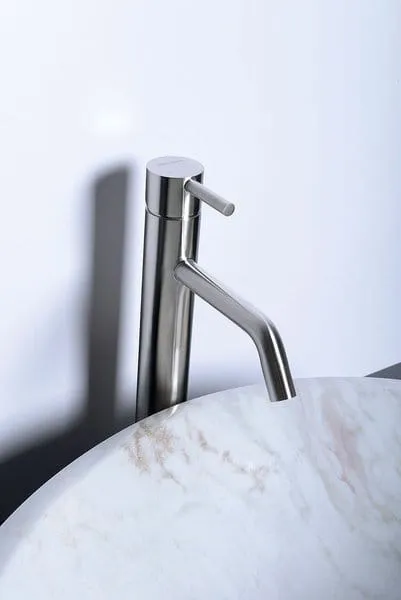 Bateria umywalkowa 34 cm dźwigniowa Sapho Minimal MI202 stal nierdzewna