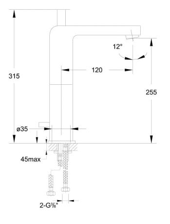 Przejdź do produktu Bateria umywalkowa wysoka Steinberg seria 120 chrom 1201700