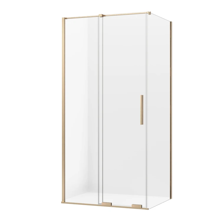 Kwadratowe i prostokątne kabiny prysznicowe z przesuwnymi drzwiami. Możliwość montażu po dowolnej stronie. Dostępne w rozmiarach od 100x80x200 cm do 1