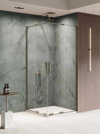 Przejdź do produktu Kwadratowe i prostokątne kabiny prysznicowe z drzwiami przesuwnymi. Mogą być montowane na dowolnej stronie. Dostępne w rozmiarach od 80x80x200 cm do 1
