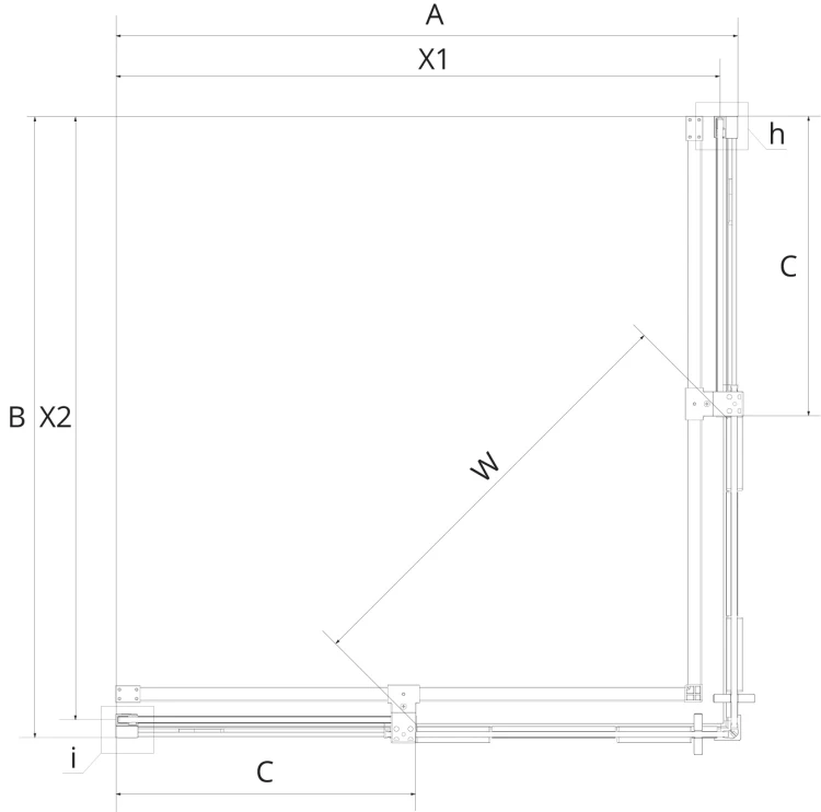 Prysznice z kabinami kwadratowymi i prostokątnymi. Drzwi przesuwne. Montaż uniwersalny, możliwość instalacji z dowolnej strony. Wymiary od 80x80x200 c