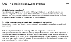 Uniwersalna kabina, z możliwością montażu po każdej stronie, dostępna w wymiarach od 70x200 cm do 140x200 cm.