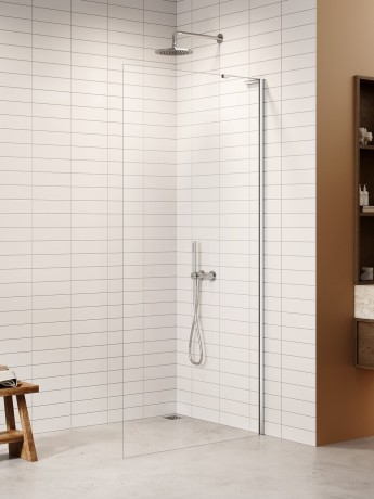Przejdź do produktu Uniwersalna kabina, możliwość montażu po obu stronach, rozmiary od 70x200 cm do 140x200 cm.