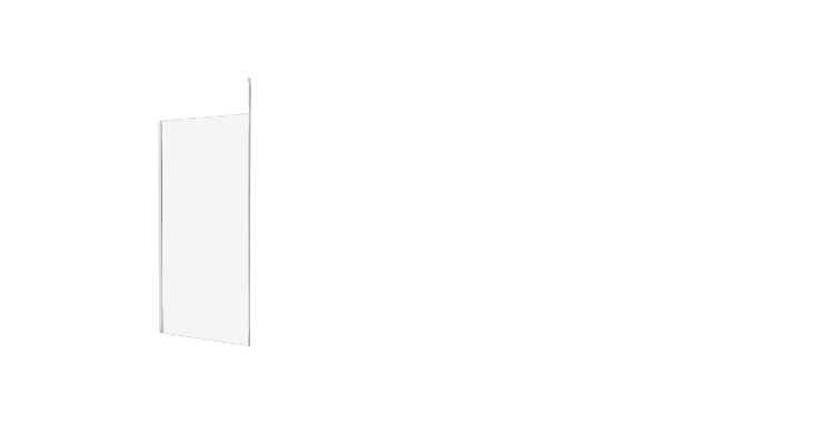 Uniwersalna kabina, możliwość montażu po obu stronach, rozmiary od 70x200 cm do 140x200 cm.