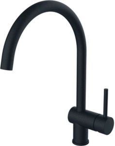 Bateria zlewozmywakowa 37,1 cm wysoka stojąca Paffoni Light LIG280NO czarny mat