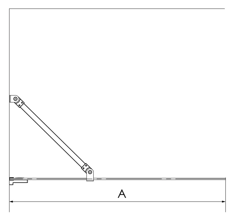 Uniwersalny parawan, z możliwością montażu po obu stronach. Dostępne wymiary: od 50x150 cm do 100x150 cm.