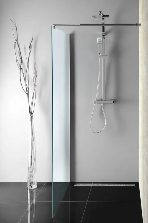 Kabina prysznicowa 110 cm typu walk-in Aqualine WI110 chrom