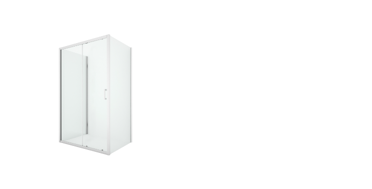 Przesuwne kabiny prysznicowe o kształcie prostokąta. Uniwersalne, można je montować na dowolnej stronie. Dostępne w rozmiarach od 100x80x200cm do 120x
