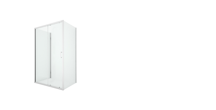 Przesuwne kabiny prysznicowe o kształcie prostokąta. Uniwersalne, można je montować na dowolnej stronie. Dostępne w rozmiarach od 100x80x200cm do 120x