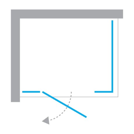 Przejdź do produktu Prostokątne kabiny z pojedynczymi drzwiami, które otwierają się na zewnątrz, dostępne w wersji lewo- lub prawostronnej. Wymiary od 110x80x200 cm do 15