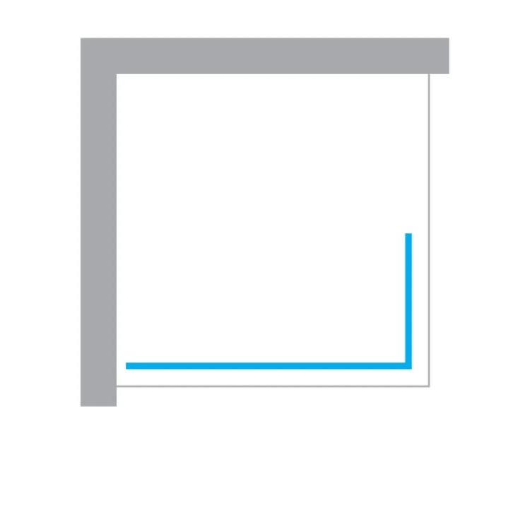 Uniwersalne kabiny, które można zamontować po dowolnej stronie, o wymiarach od 50x23x200 cm do 140x33x200 cm.