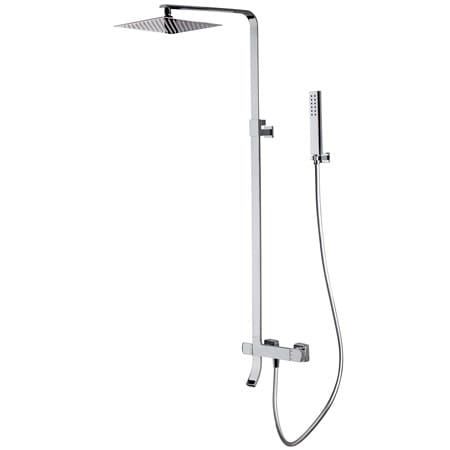 Przejdź do produktu Kolumna prysznicowa termostatyczna z kwadratową deszczownicą i wylewką Fromac 15863 chrom