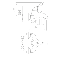 rysunek baterii wannowej vara