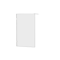 Parawan stały, jednoelementowy, montaż uniwersalny (dowolna strona); szerokość 50–100 cm, wysokość 150 cm.
