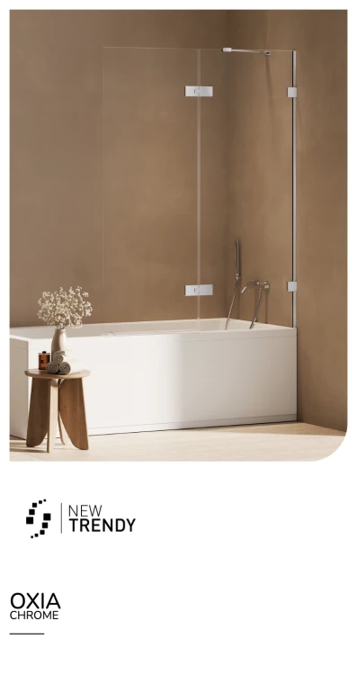 Parawan uniwersalny (lewo- lub prawostronny), uchylny, z dodatkową ścianką boczną; szerokość 100–140 cm, wysokość 150 cm.
