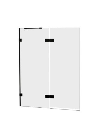 Przejdź do produktu Parawan uniwersalny (lewo- lub prawostronny), uchylny, z dodatkową ścianką boczną; szerokość 100–140 cm, wysokość 150 cm.