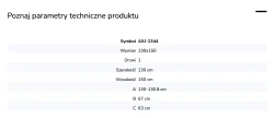 Parawan uniwersalny (lewo- lub prawostronny), uchylny, z dodatkową ścianką boczną; szerokość 100–140 cm, wysokość 150 cm.