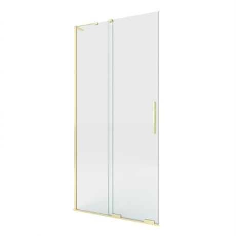 Przejdź do produktu Kabina walk-in przesuwna, montaż uniwersalny (dowolna strona), wspornik kątowy; szerokość 80–120 cm, wysokość 200 cm.