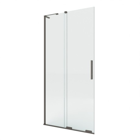 Przejdź do produktu Kabina walk-in przesuwna, montaż uniwersalny (dowolna strona), wspornik kątowy; szerokość 80–120 cm, wysokość 200 cm.
