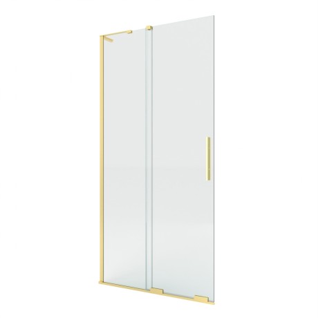 Przejdź do produktu Kabina walk-in przesuwna, montaż uniwersalny (dowolna strona), wspornik kątowy; szerokość 80–120 cm, wysokość 200 cm.