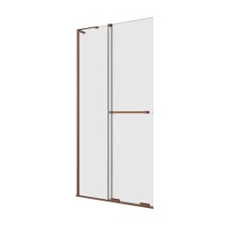 Kabina walk-in przesuwna z uchwytem relingowym, montaż uniwersalny (dowolna strona), wspornik kątowy; szerokość 80–120 cm, wysokość 200 cm.