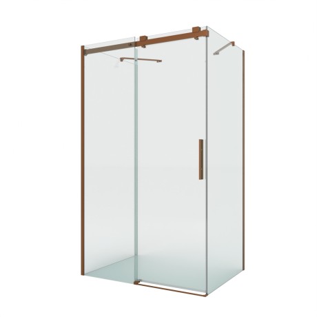 Przejdź do produktu Kabina przyścienna o uniwersalnym montażu (dowolna strona); szerokość 100–140 cm, głębokość do 100 cm, wysokość 200 cm.
