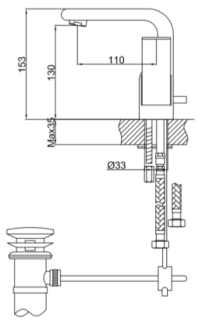 Przejdź do produktu Bateria umywalkowa Kohlman Saxo QB100S chrom