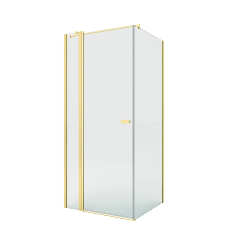 Kabina prysznicowa kwadratowa lub prostokątna, montaż uniwersalny (dowolna strona), drzwi uchylane obustronnie; szerokość 80–120 cm, głębokość 70–120