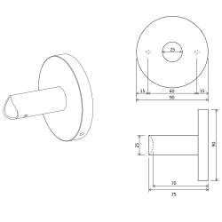 Adapter do bezpośredniego połączenia kabla, profile okrągłe, gun metal