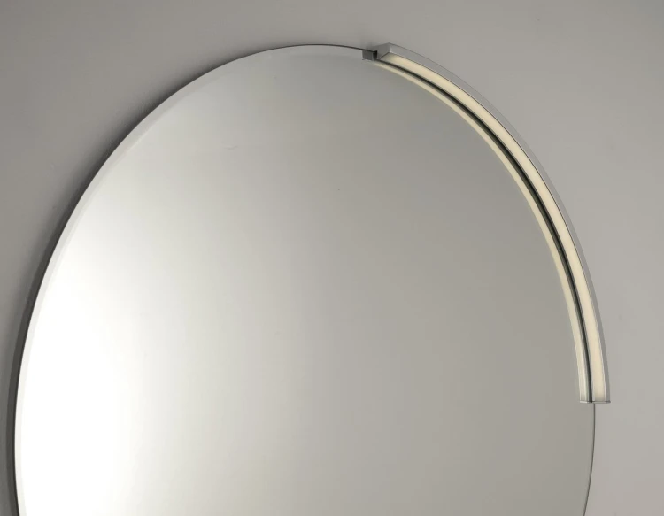 BORD lustro ze MOON LED oświetlenie, ze ściętą krawędzią okrągłe, średnica 70cm, CU free