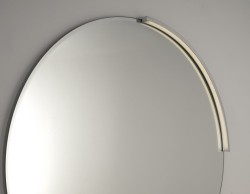 BORD lustro ze MOON LED oświetlenie, ze ściętą krawędzią okrągłe, średnica 80cm, CU free