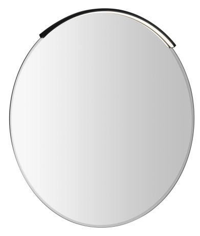 Przejdź do produktu BORD lustro ze MOON LED oświetlenie, ze ściętą krawędzią okrągłe, średnica 80cm, CU free, czarny mat