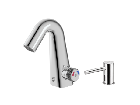 Przejdź do produktu Bateria umywalkowa bezdotykowa na fotokomórkę z automatycznym dozownikiem mydła Freak Bathroom Chrom