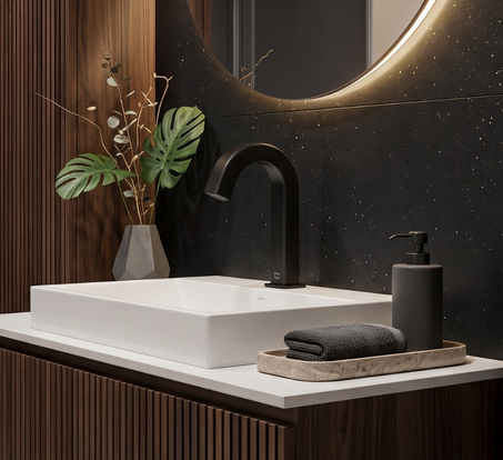 Przejdź do produktu Bateria umywalkowa bezdotykowa na fotokomórkę Freak Bathroom Basic Czarny mat