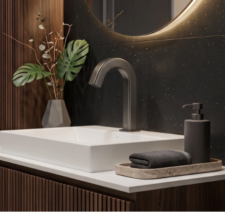 Przejdź do produktu Bateria umywalkowa bezdotykowa na fotokomórkę Freak Bathroom Basic Grafit szczotkowany