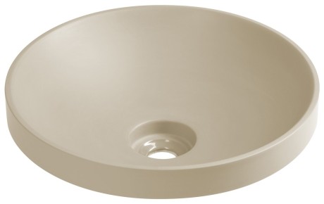 Przejdź do produktu VERTO umywalka wpuszczana kompozytowa, średnica 40,5cm, beż mat