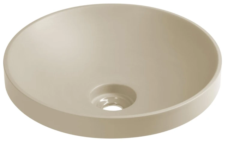 VERTO umywalka wpuszczana kompozytowa, średnica 40,5cm, beż mat