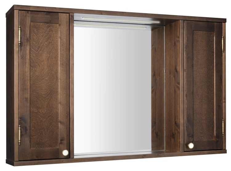 AMBRA szafka z LED lustrem 80x65x17cm, świerk barwiony