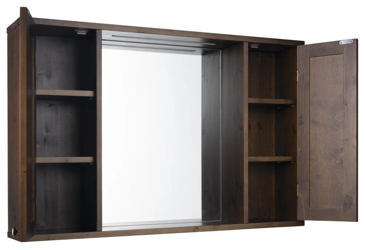 AMBRA szafka z LED lustrem 80x65x17cm, świerk barwiony