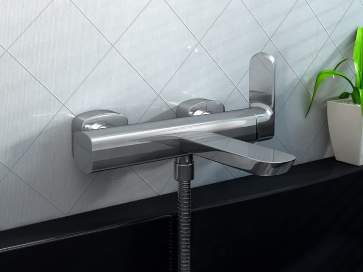 Bateria wannowa ścienna Kohlman Foxal QW110F chrom