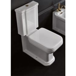 Kerasan Waldorf miska stojąca WC z mechanizmem spłukującym złoto 411701+418101+750991