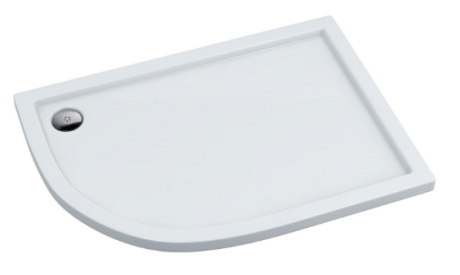 Przejdź do produktu Brodzik półokrągły asymetryczny 80x100x5cm Schedpol Corrina 3.072 R55 P