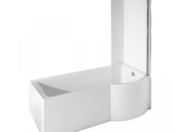 Kabino-wanna 150x70 cm Besco Inspira 150 lewa z parawanem 