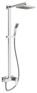 Zestaw prysznicowy z kwadratową deszczownicą 20 cm i baterią, kompletny Sapho Latus 1102-03 chrom