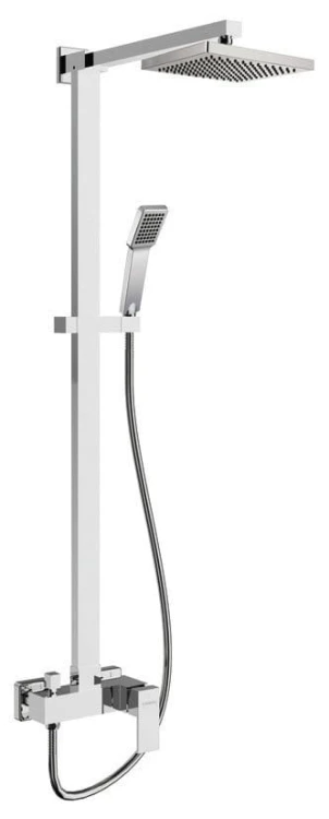 Zestaw prysznicowy z kwadratową deszczownicą 20 cm i baterią, kompletny Sapho Latus 1102-03 chrom