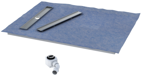 Przejdź do produktu Brodzik podpłytkowy prostokątny 80x120x11,5cm Schedpol Base S4 z odpływem liniowym do wypełnienia kaflem 10.008/OLKB