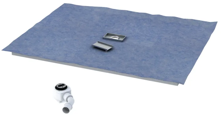 Brodzik podpłytkowy prostokątny 80x140x11,5cm Schedpol Shortline S4 z odpływem punktowym do wypełnienia kaflem 10.009/OP+10.060/SL