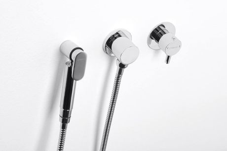 Przejdź do produktu Bidetka słuchawka bidetowa z baterią i uchwytem komplet chrom Sapho 5540+209-02+1205-01+FLEX100 chrom