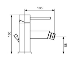 Bateria bidetowa Emmevi Piper biały mat 45004BO