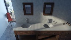 Umywalka kompozytowa na dowolny wymiar z misą Elipse 43